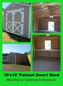 10x16 Painted Smart Shed